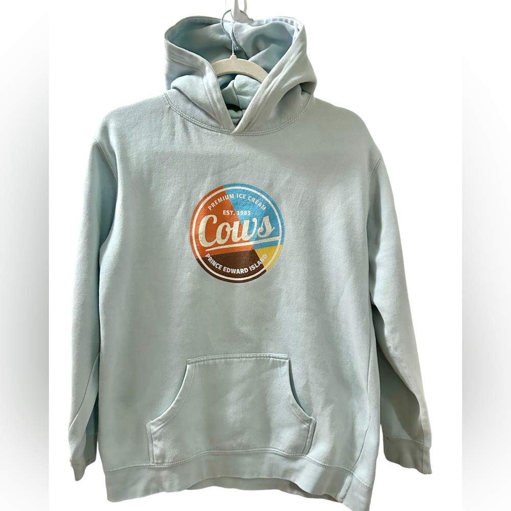 Cows Classic Logo Light Blue Hoodie - Youth XL